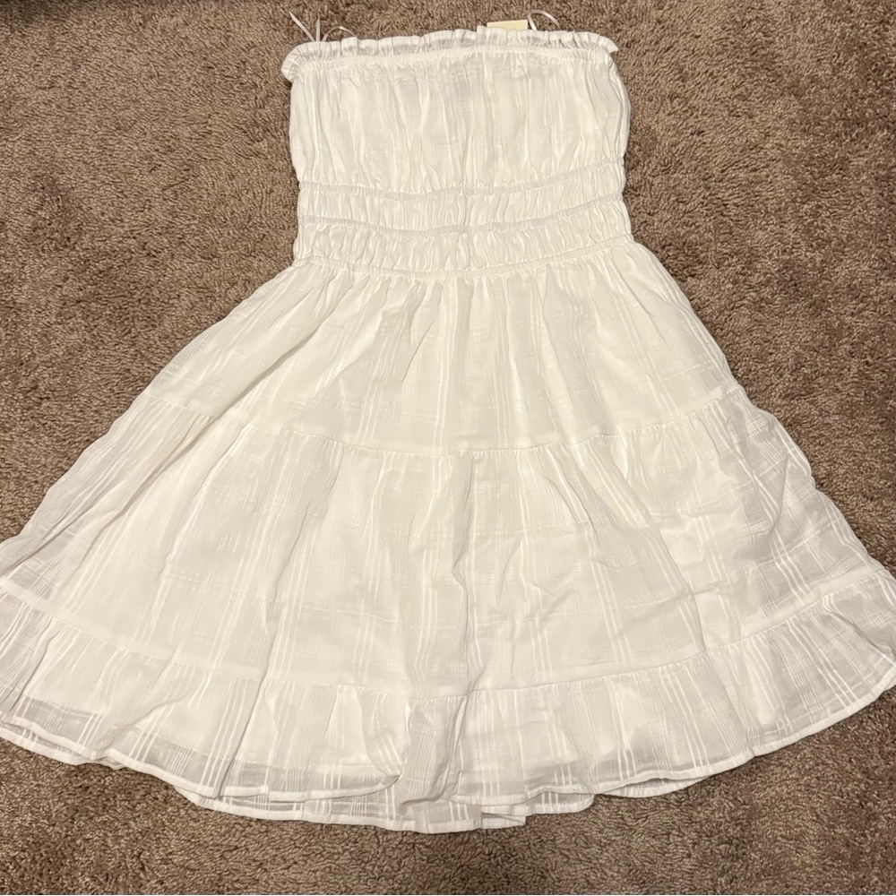 White Strapless Dress